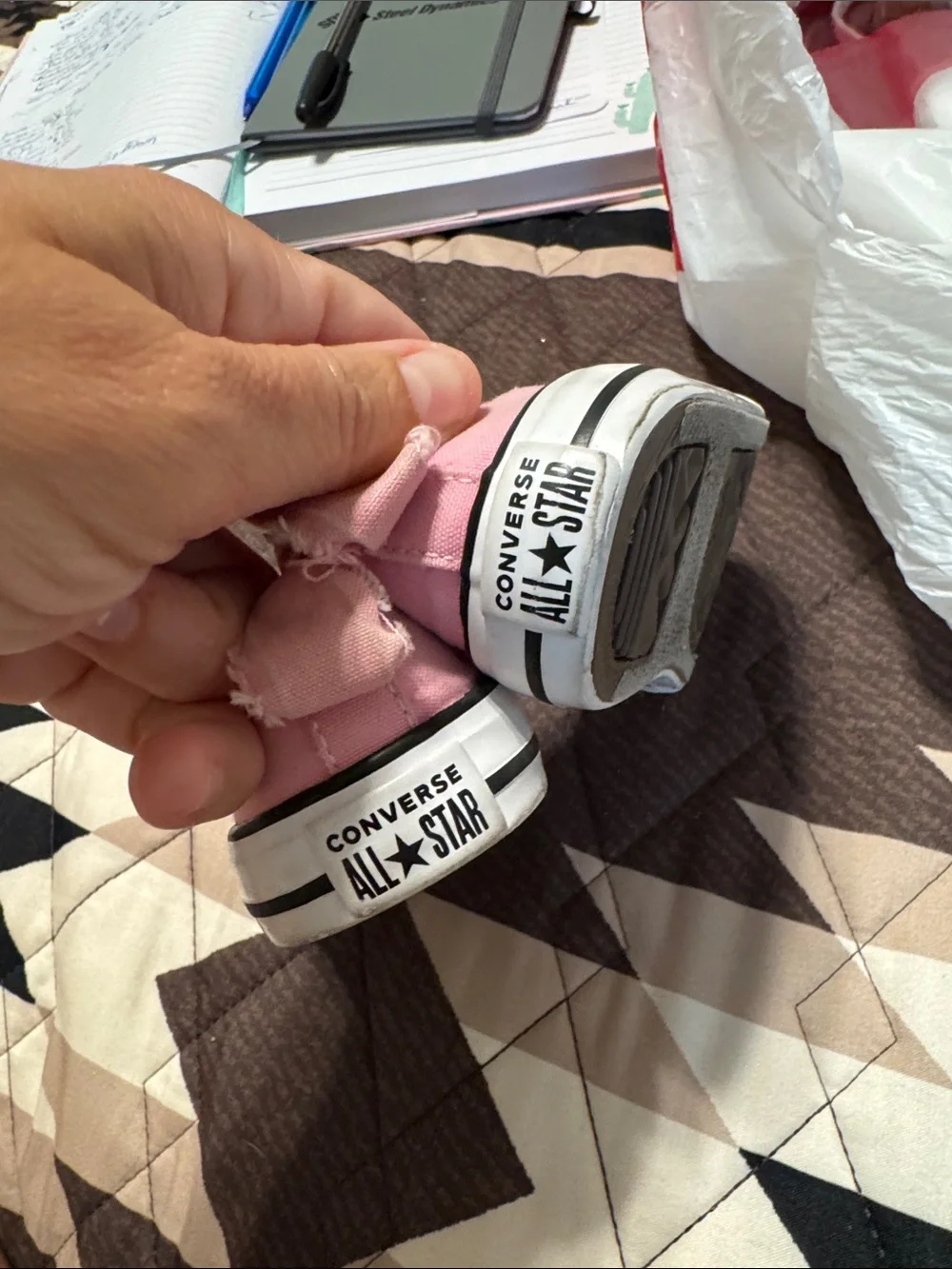 Pink baby converse